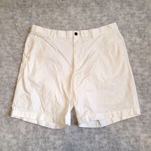 Brooks Bro Shorts Mens 40 X 9 White Flat Front Preppy Travel Casual